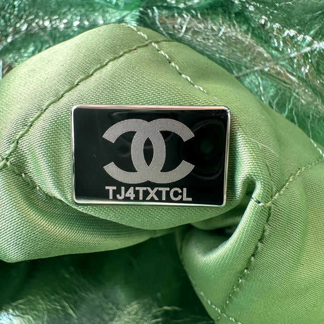 CC MINI 20 BAG IN SEA GREEN METALLIC LAMBSKIN