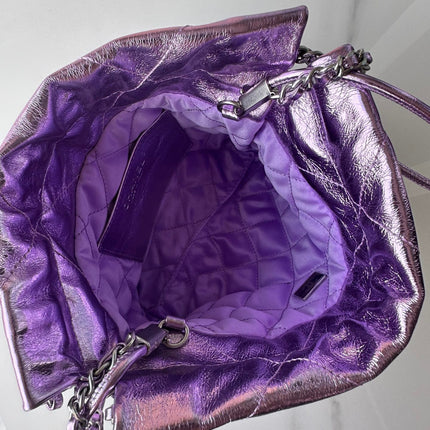 CC MINI 20 BAG IN VIOLET PURPLE METALLIC LAMBSKIN
