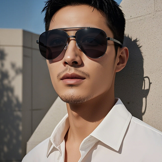 SIGNATURE C DE AVIATOR FRAME SUNGLASSES CK0614 IN METAL