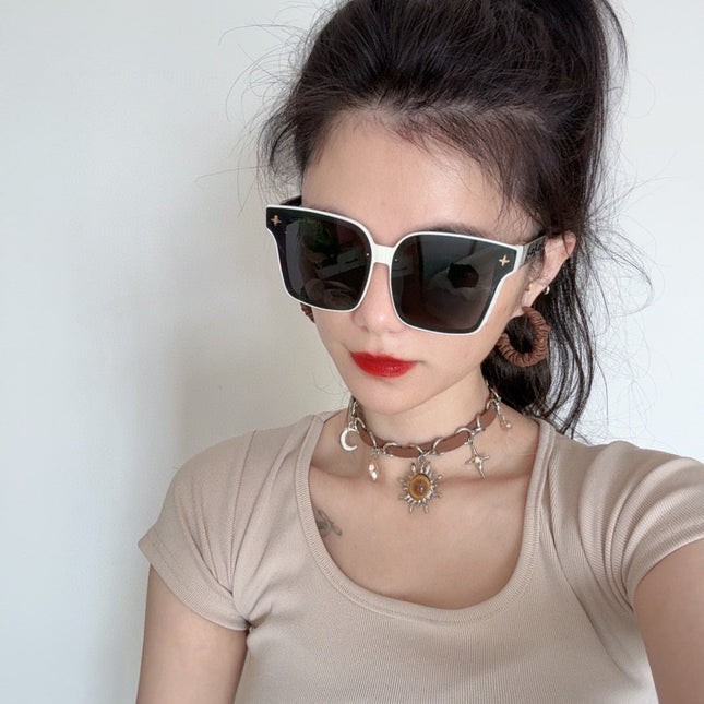SQUARE SUNGLASSES L2132 IN ACETATE