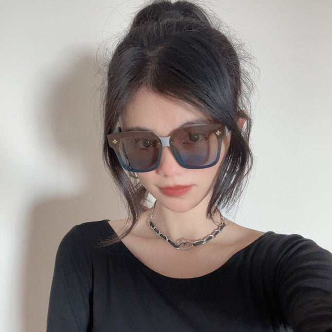 SQUARE SUNGLASSES L2201 IN LIGHT GREY ACETATE