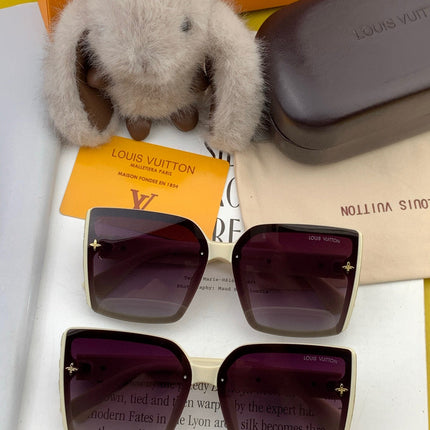 SQUARE SUNGLASSES L5972 IN BEIGE ACETATE