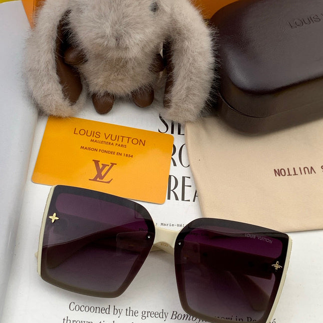 SQUARE SUNGLASSES L5972 IN BEIGE ACETATE