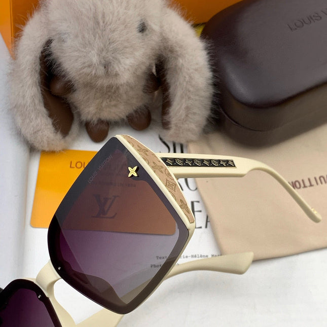 SQUARE SUNGLASSES L5972 IN BEIGE ACETATE