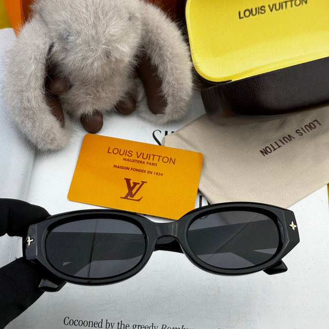 CAT EYE SUNGLASSES L1335 IN BLACK ACETATE