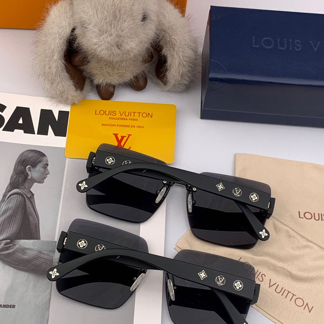 SQUARE SUNGLASSES L5970 IN BLACK ACETATE