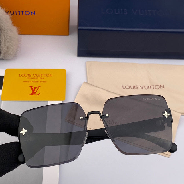 SQUARE SUNGLASSES L5970 IN BLACK ACETATE