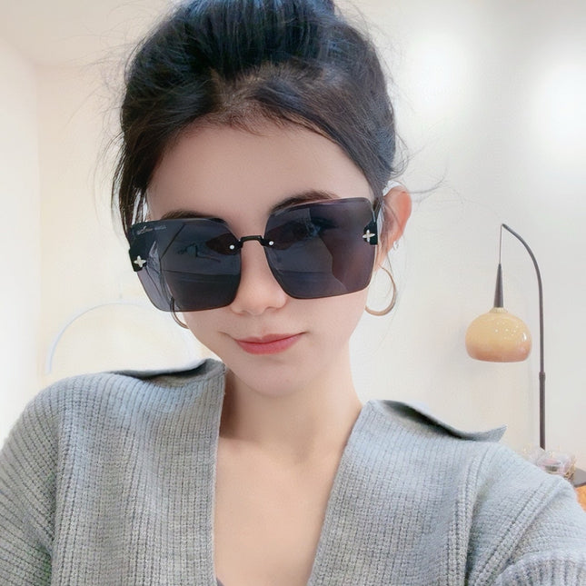 SQUARE SUNGLASSES L5970 IN BLACK ACETATE