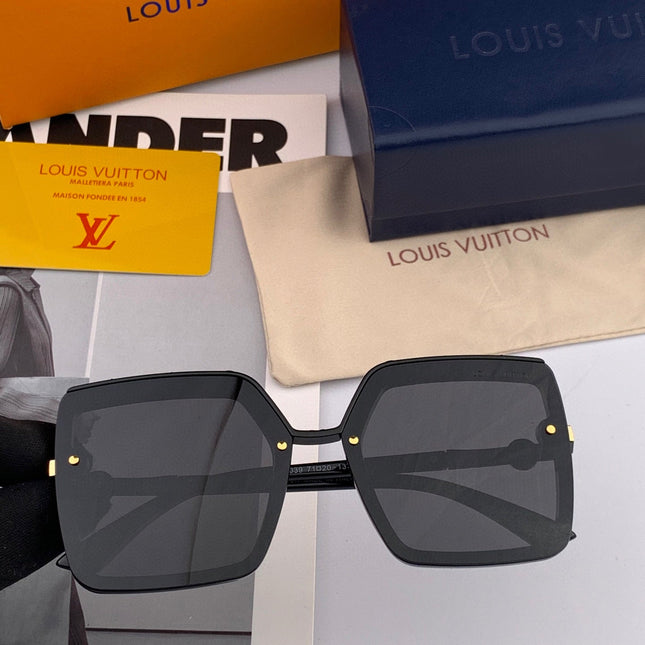 SQUARE SUNGLASSES L081 IN BLACK RED ACETATE