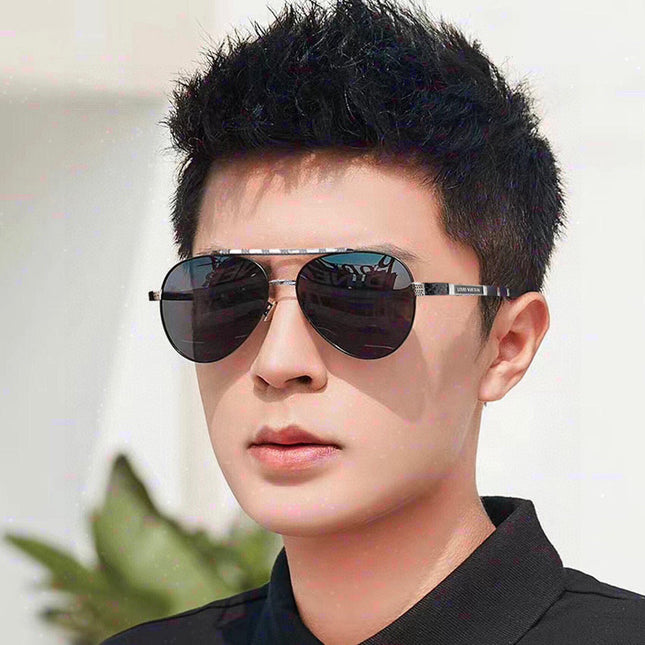 PILOT SUNGLASSES L66 IN BLACK METAL