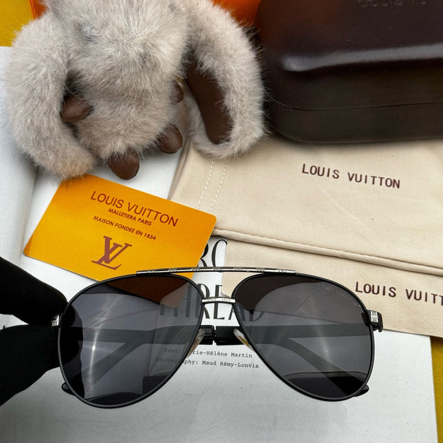 PILOT SUNGLASSES L66 IN BLACK METAL