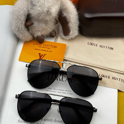 PILOT SUNGLASSES L66 IN BLACK METAL
