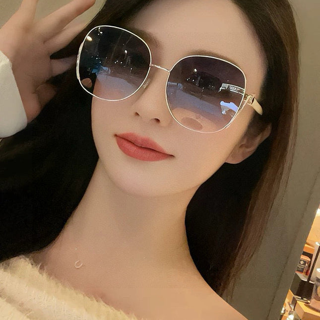 SIGNATURE ROUND SUNGLASSES L8638 IN METAL