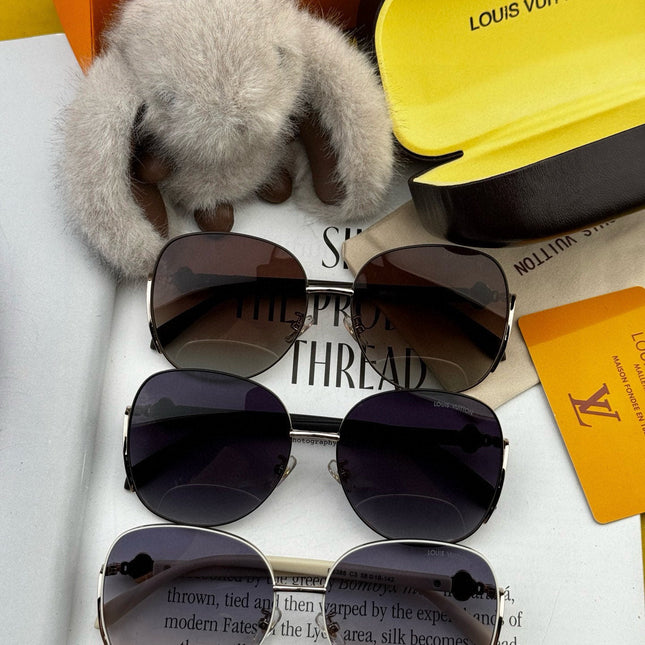 SIGNATURE ROUND SUNGLASSES L8638 IN METAL