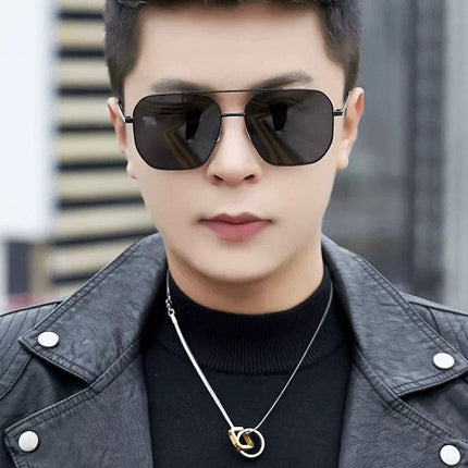 CAT EYE SUNGLASSES L1805 IN METAL GREY LENSES