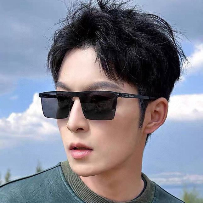 RECTANGULAR SUNGLASSES L169 IN METAL
