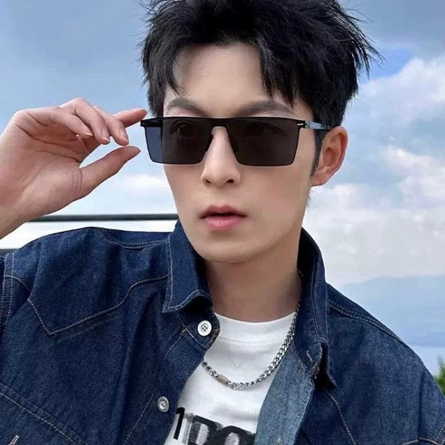RECTANGULAR SUNGLASSES L169 IN METAL