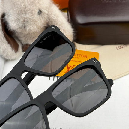 SQUARE SUNGLASS L8510 IN BLACK ACETATE FRAME