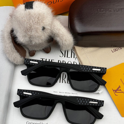 SQUARE SUNGLASS L8510 IN BLACK ACETATE FRAME