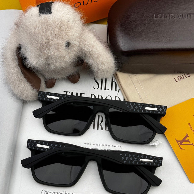 SQUARE SUNGLASS L8510 IN BLACK ACETATE FRAME
