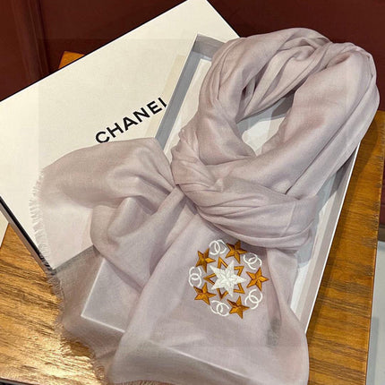 CHANEL 25S SCARF 200 IN CASHMERE WOOL 701966
