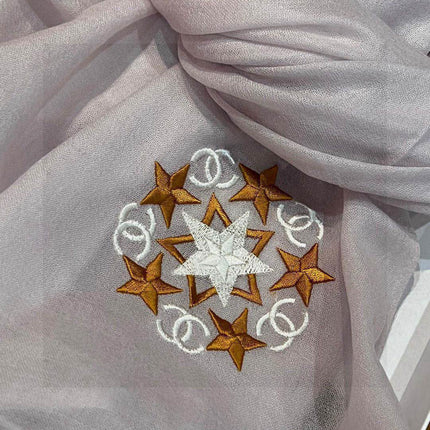 CHANEL 25S SCARF 200 IN CASHMERE WOOL 701966