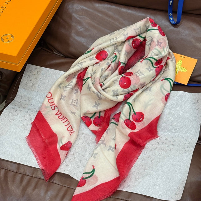 LV SCARF 140 CM IN CASHMERE 721491