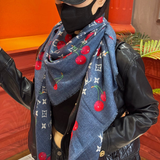 LV SCARF 140 CM IN CASHMERE 721492
