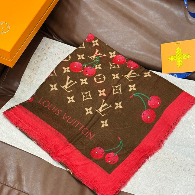 LV SCARF 140 CM IN CASHMERE 721493