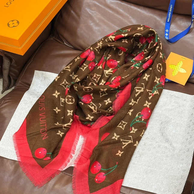 LV SCARF 140 CM IN CASHMERE 721493