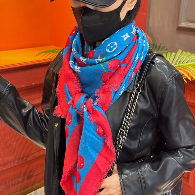 LV SCARF 140 CM IN CASHMERE 721494