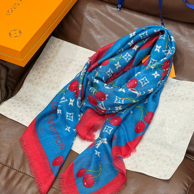 LV SCARF 140 CM IN CASHMERE 721494