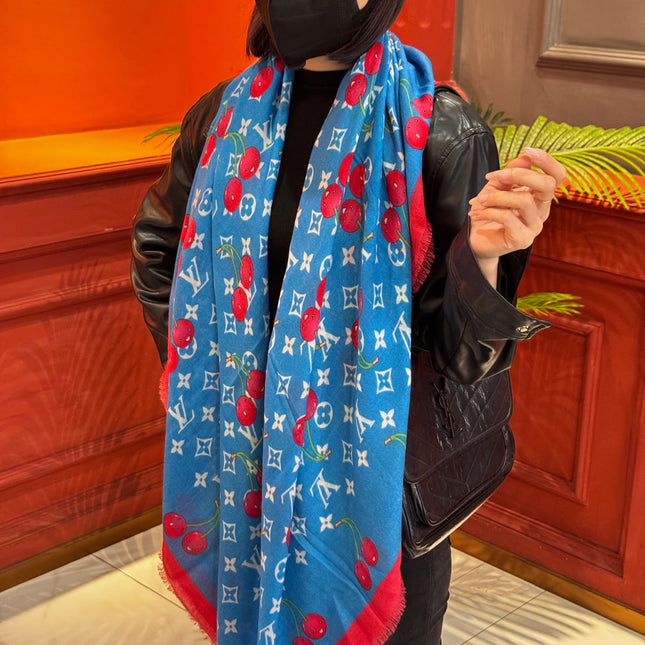 LV SCARF 140 CM IN CASHMERE 721494