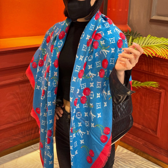 LV SCARF 140 CM IN CASHMERE 721494