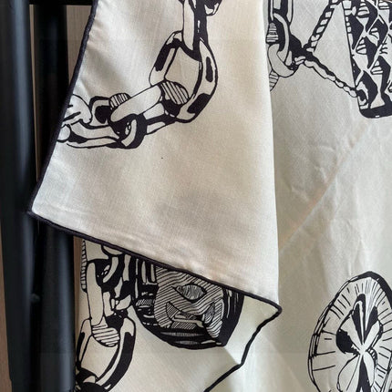 CHANEL 25S SCARF 140 IN CASHMERE SILK 733892