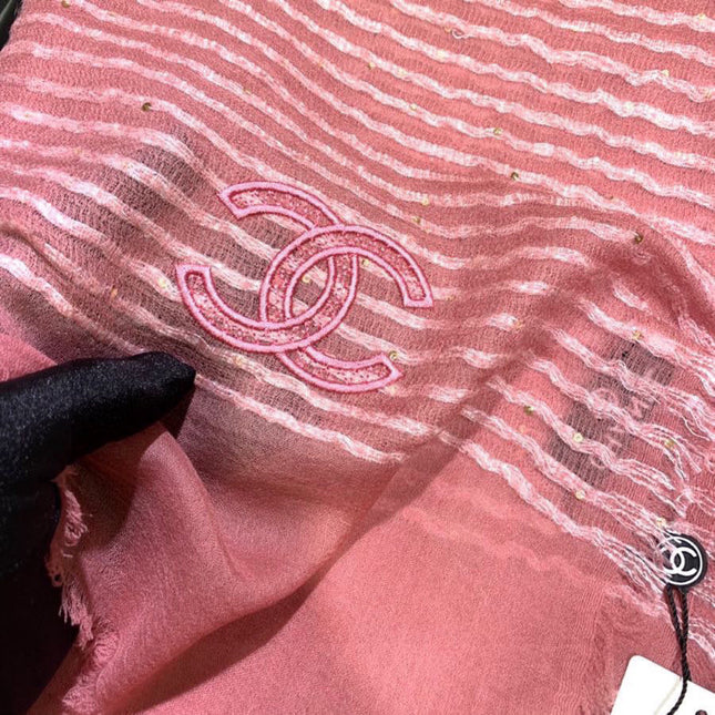 CHANEL 25S SCARF 200 IN CASHMERE VELVET 735756