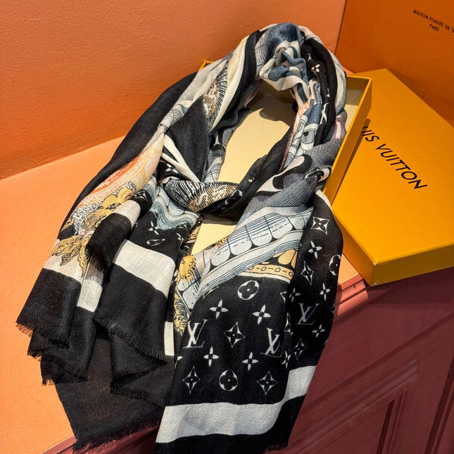 LV SCARF 200 CM IN CASHMERE 738531