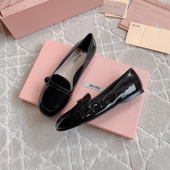Black Loafer Shoes Sheepskin