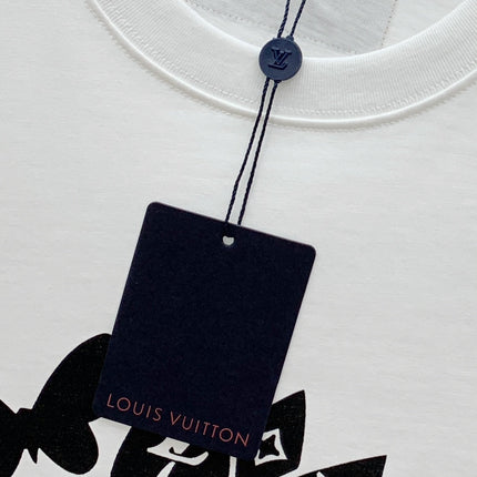 LV T-SHIRT IN WHITE PURE COTTON CLASSIC LOGO PATTERN 238880