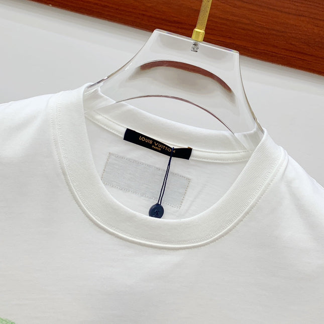 LV T-SHIRT STYLIZED LOGO IN WHITE COTTON 238874