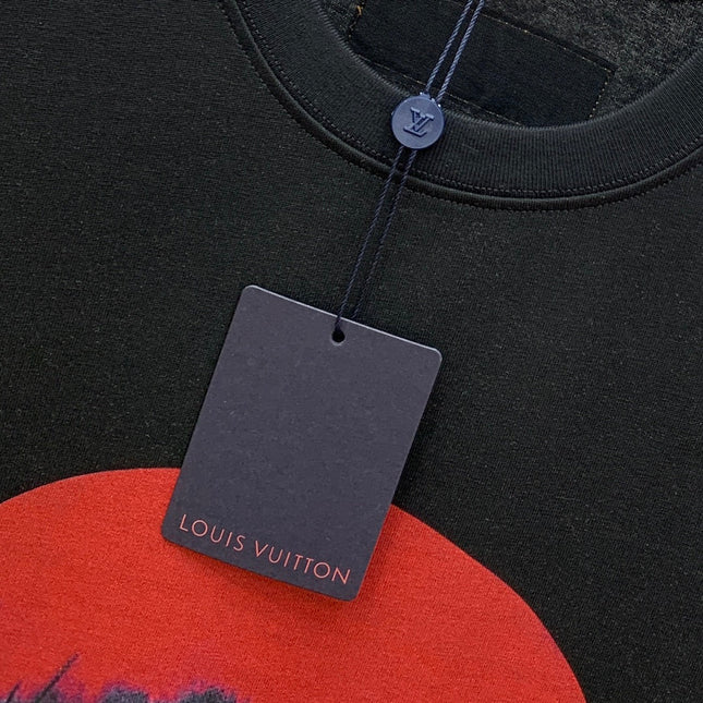 LV BLACK PURE COTTON FABRIC T-SHIRT 238885