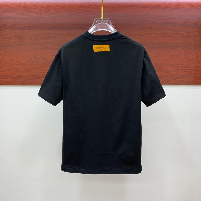 LV BLACK PURE COTTON FABRIC T-SHIRT 238885
