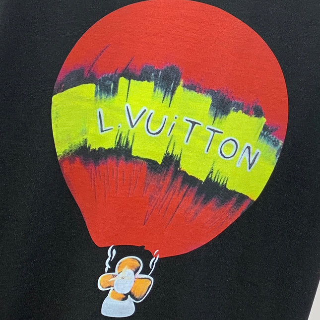 LV BLACK PURE COTTON FABRIC T-SHIRT 238885