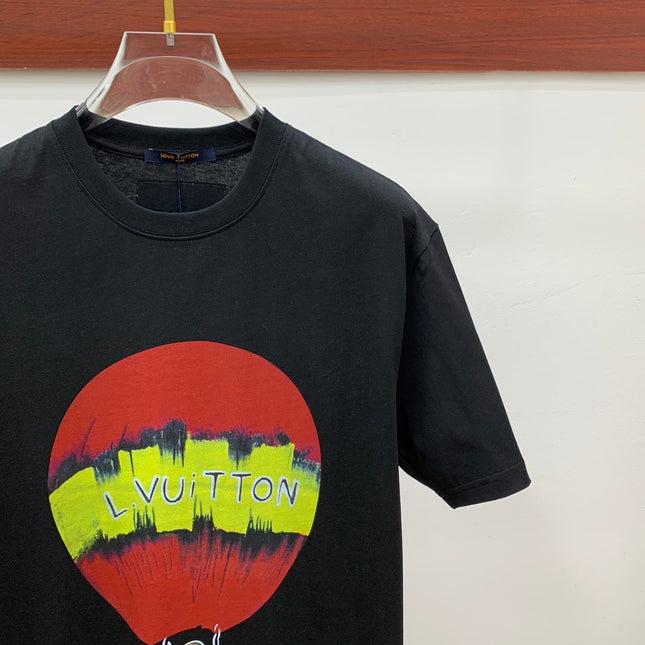 LV BLACK PURE COTTON FABRIC T-SHIRT 238885