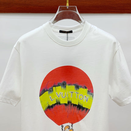 LV WHITE PURE COTTON FABRIC T-SHIRT 238884