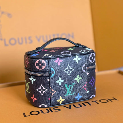 NICE NANO 14 IN COLORFUL MONOGRAM CANVAS SILVER ZIPPER