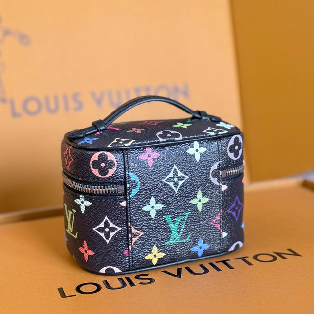 NICE NANO 14 IN COLORFUL MONOGRAM CANVAS SILVER ZIPPER