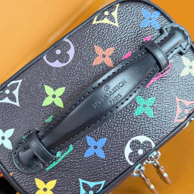 NICE NANO 14 IN COLORFUL MONOGRAM CANVAS SILVER ZIPPER