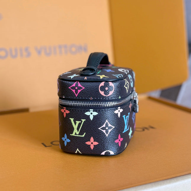 NICE NANO 14 IN COLORFUL MONOGRAM CANVAS SILVER ZIPPER