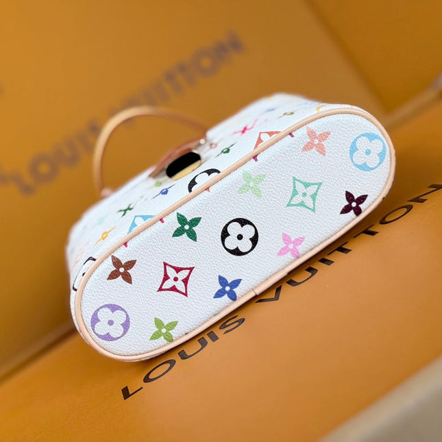 LV 25S VANITY POUCH 19 IN MULTICOLOR MONOGRAM CANVAS GOLD HARDWARE